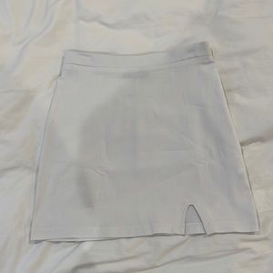White mini skirt size small.
